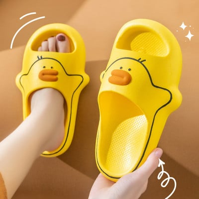 Papuče Ženske ljetne japanke Slatke patke iz crtića Cipele za žene za zatvorene na otvorenom Meke debele sandale s platformom za plažu Ženske tobogane