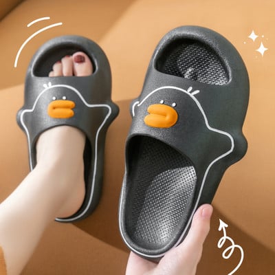 Papuče Ženske ljetne japanke Slatke patke iz crtića Cipele za žene za zatvorene na otvorenom Meke debele sandale s platformom za plažu Ženske tobogane