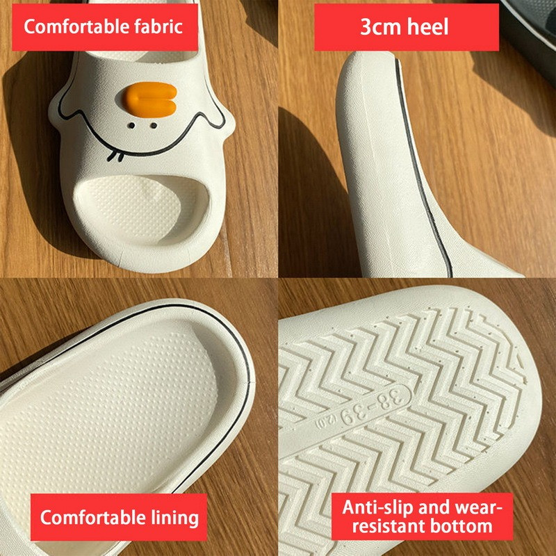 Papuče Ženske ljetne japanke Slatke patke iz crtića Cipele za žene za zatvorene na otvorenom Meke debele sandale s platformom za plažu Ženske tobogane