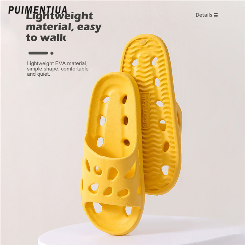 Papuci de casă pentru bărbați 2023, cuplu de vară, papuci de baie antiderapante pentru interior, sandale scobite, femei, bărbați, pantofi plati