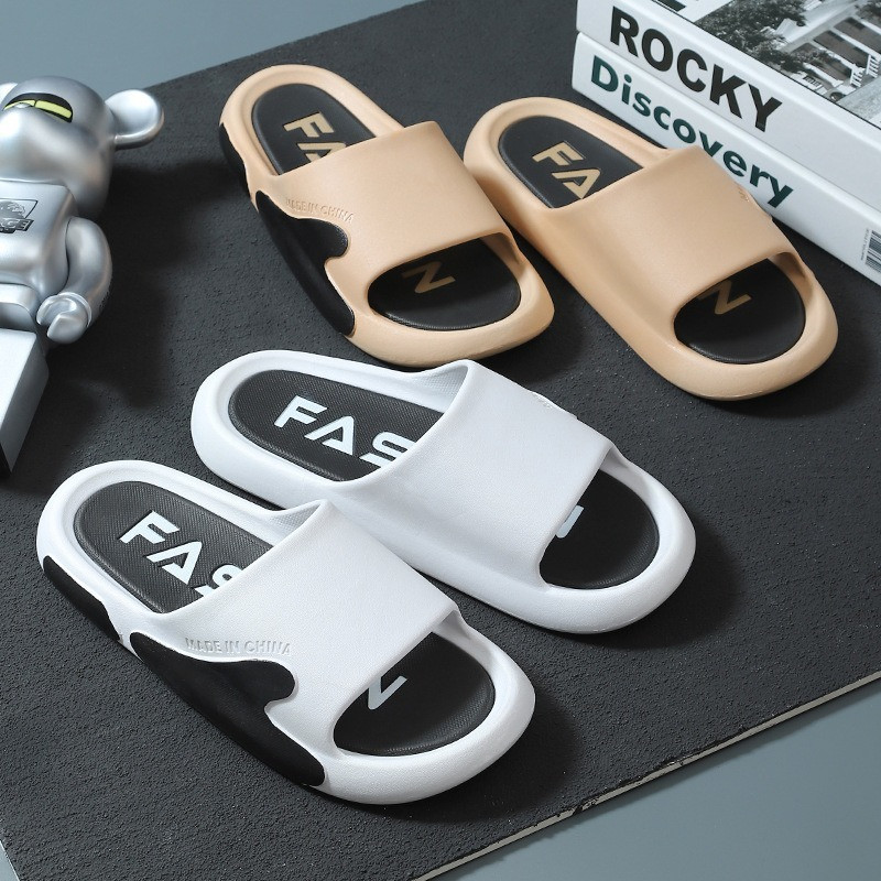 Suvised meeste sussid paksu platvormiga tähestikuga rannasandaalid libisemiskindlad lamedad vabaajajalatsid Naiste plätud sussid