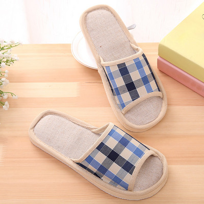 papucs férfi cipő Divat Alkalmi párok Gingham Otthon Papucs Beltéri Padló Lapos Cipők chausson homme тапочки для дома30#