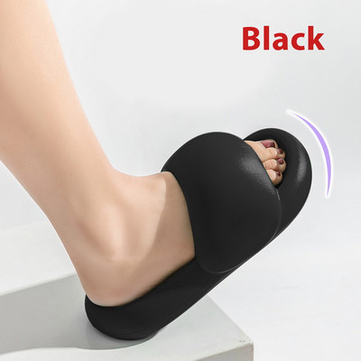 New Trend Γυναικείες σαγιονάρες με χοντρό κάτω μέρος Παντόφλες σαγιονάρες πολυτελείας ανδρικές παντόφλες μπάνιου Ζευγάρι μαλακή σόλα Flat Home Slides