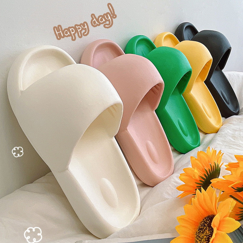 New Trend Γυναικείες σαγιονάρες με χοντρό κάτω μέρος Παντόφλες σαγιονάρες πολυτελείας ανδρικές παντόφλες μπάνιου Ζευγάρι μαλακή σόλα Flat Home Slides