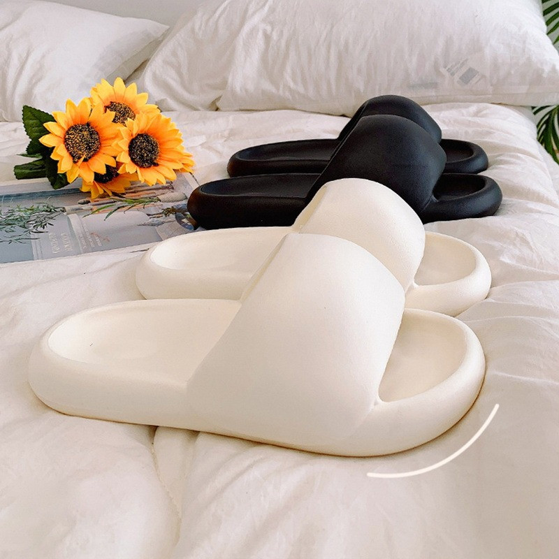 New Trend Γυναικείες σαγιονάρες με χοντρό κάτω μέρος Παντόφλες σαγιονάρες πολυτελείας ανδρικές παντόφλες μπάνιου Ζευγάρι μαλακή σόλα Flat Home Slides