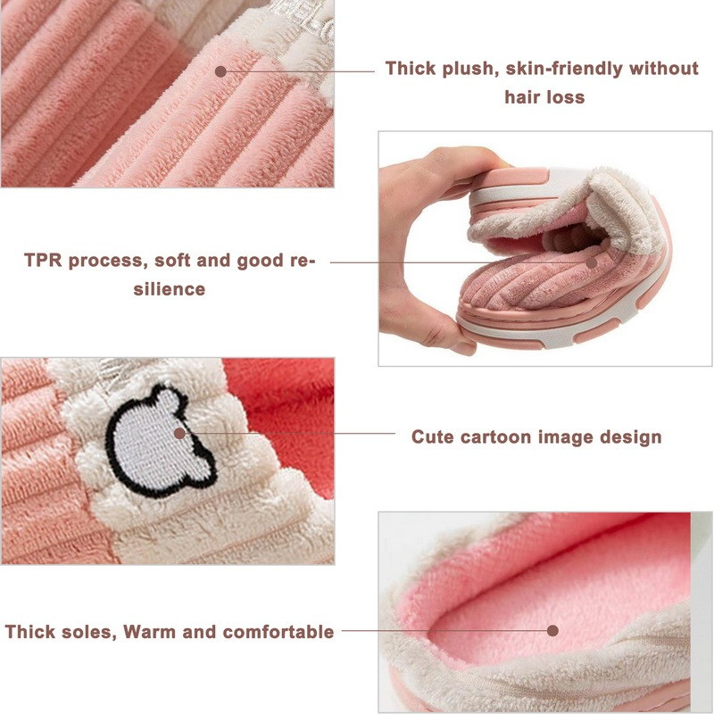Slatke životinjske papuče za žene Djevojčice Modne Kawaii pahuljaste zimske tople papuče Ženske kućne papuče iz crtića Smiješne cipele