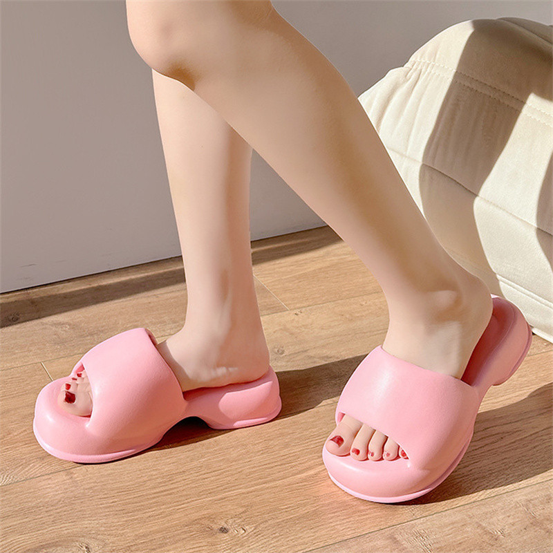 Vasaras īpaši biezas sieviešu čības 2023. g. Jaunas cietas augstpapēžu Eva sieviešu čības Mājas Word Sandales Sieviešu čības Vasara