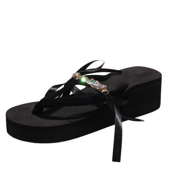 2023 Wedges Crystal γυναικείες παντόφλες καλοκαιρινά γυναικεία παπούτσια Νέα σανδάλια Rome ψηλοτάκουνα σαγιονάρες γυναικείες beach slides
