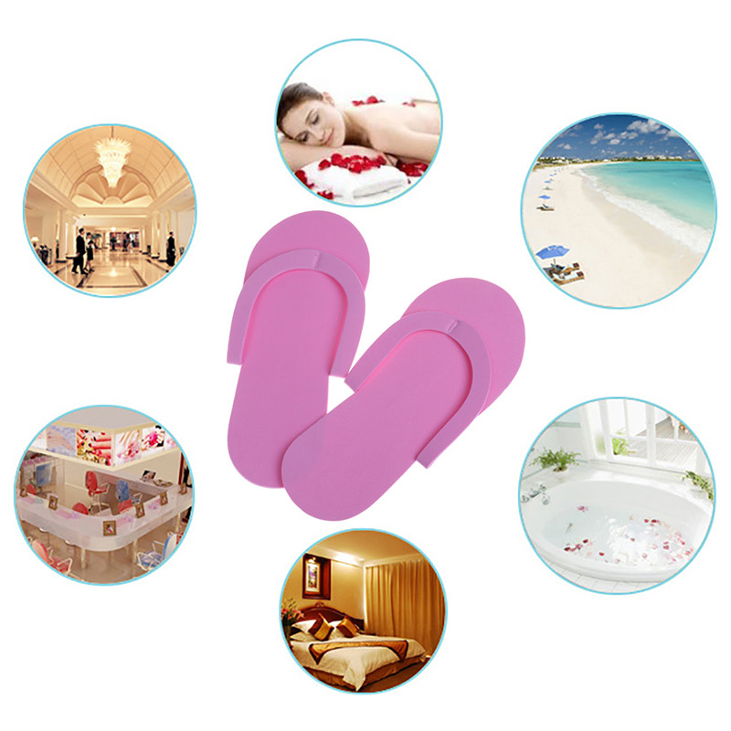 12 perechi de papuci de unică folosință, spumă spa, flip flop, sandale de salon, instrumente de pedichiură, portabile, pe plajă, petrecere de călătorie, acasă, oaspeți Bonquet