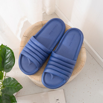 Мъжки домашни чехли Летни вътрешни неплъзгащи се чехли за баня Сандали Хотелски плътни мъжки джапанки Обувки на равна подметка Zapatos Hombre