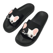 Papuče Ženske slatke papuče s crtanim psima Ženske cipele Ženske modne tobogane za plažu Ravne pete Japanke Kućne tobogane Cipele Sandalias Mujer