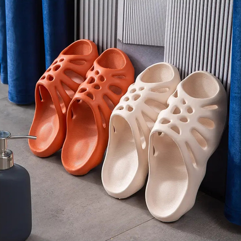 Vyriški, moteriški, vasariniai paplūdimio šlepetės Prabangios prekės ženklo mados lauko minkštos šlepetės Vyriški, stori dantytu padu neslystantys laisvalaikio batai