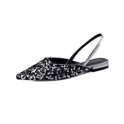 2023. Nove sjajne ženske sandale, modne ženske natikače sa plitkim ustima, elegantne ženske cipele na prevezu, seksi cipele na visoku petu