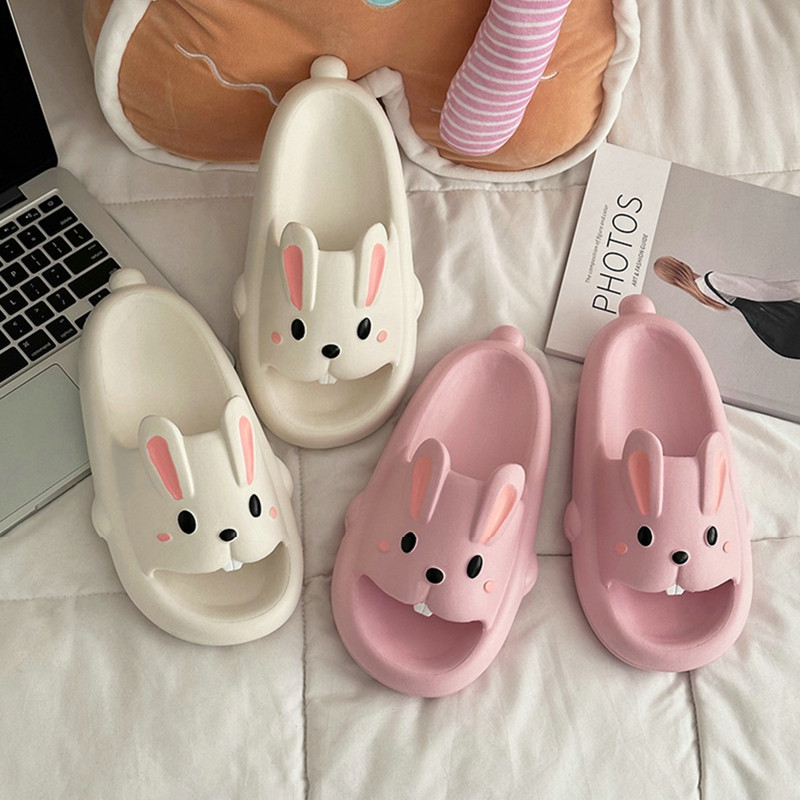 Naistele, lastele, vannitoasussid 2023, uus armas jänes, pehme tallaga sisesussid, libisemiskindlad avatud varbad, dušš liugused Sandaalid majakingad