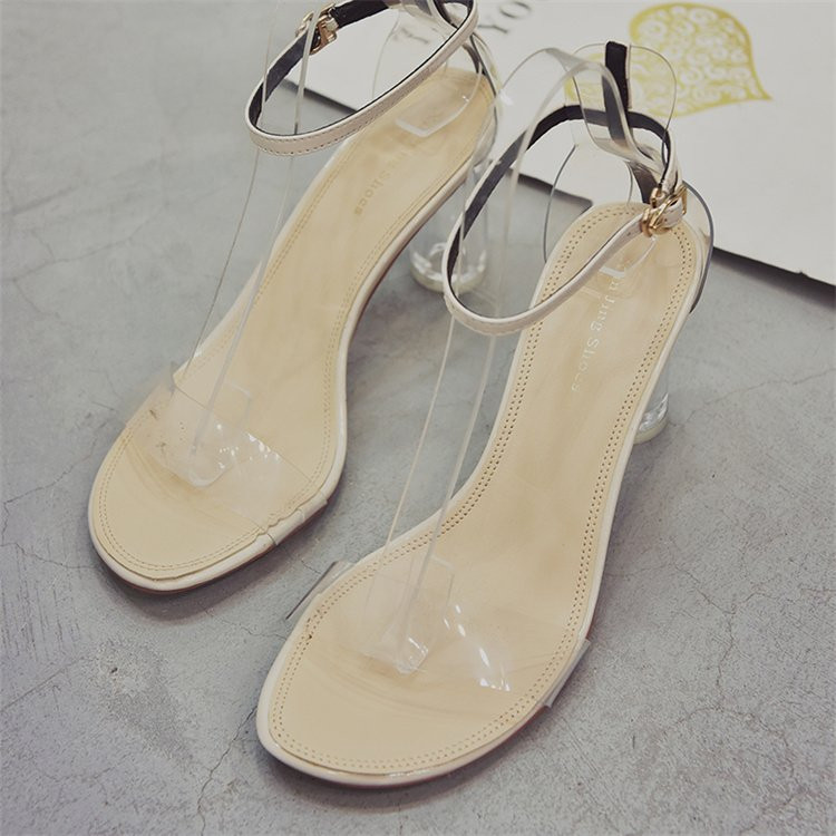 Prantsuse stiilis lihtsad kitsa riba kõrged kontsad sandaalid Brändi õhukesed kontsad naiste sandaalid Super Hot Ins One Word pandlaga rihmaga sandaalid