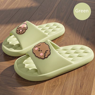 Nove ljetne EVA papuče Ženske slatke sandale za plažu Crtane debele platforme Kućne neklizajuće klizače Japanke Meke vanjske cipele