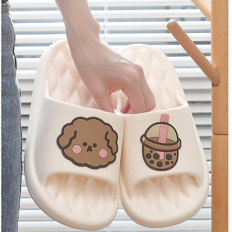 Nove ljetne EVA papuče Ženske slatke sandale za plažu Crtane debele platforme Kućne neklizajuće klizače Japanke Meke vanjske cipele
