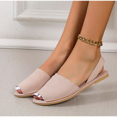 Női szandálok, 2022 nyári halszandálok, lapos női cipők könnyű, alkalmi hátpánt Női strandszandáli kényelem