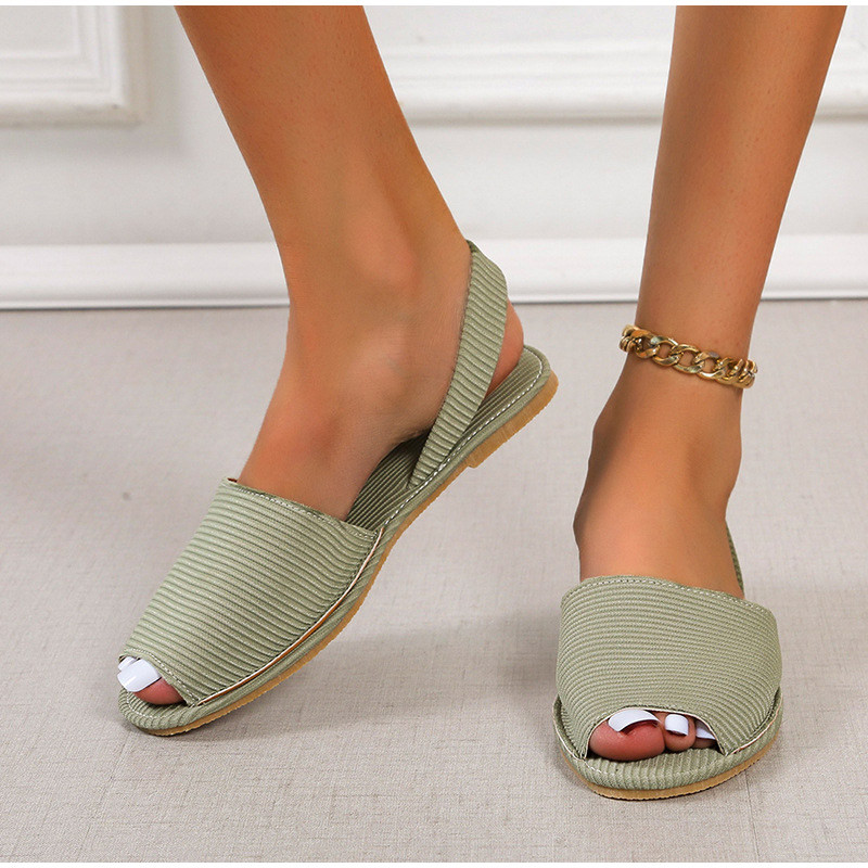 Női szandálok, 2022 nyári halszandálok, lapos női cipők könnyű, alkalmi hátpánt Női strandszandáli kényelem