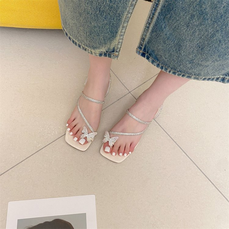 Ženske cipele i papuče za vanjske aktivnosti Nove ljetne cipele s debelom potpeticom 2023., modne cipele s štiklama, sjajne papuče, sandale s remenom za prste