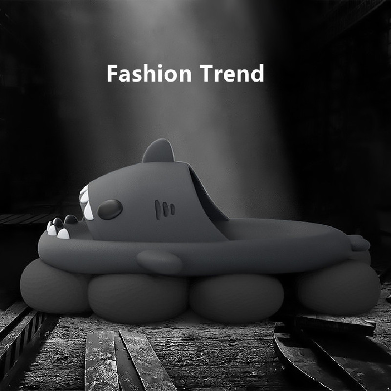 Jaunas vasaras Sieviešu haizivju čības Sandales Vīriešiem Mājas Pretslīdes Flip Flops Modes EVA Pāris Āra Apavi Iekštelpu Funny Čības