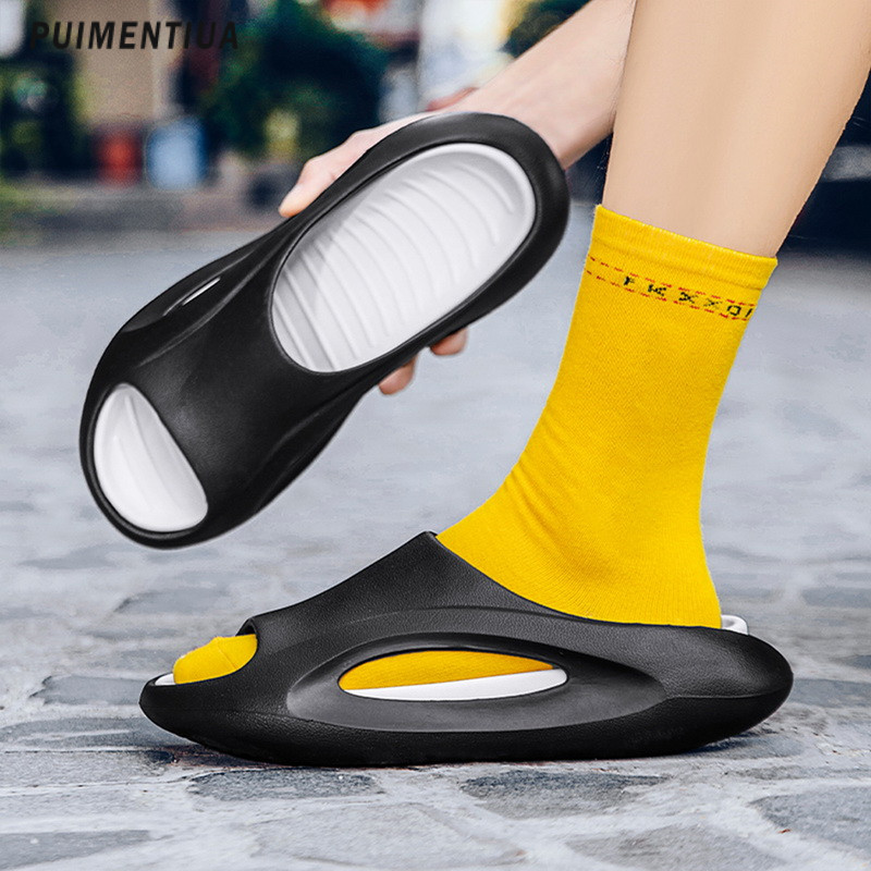 Лятно улично облекло Мъжки чехли 2023 г. Нови дамски домашни чехли Вътрешна баня Неплъзгащи се чехли за двойка Луксозни спортни сандали