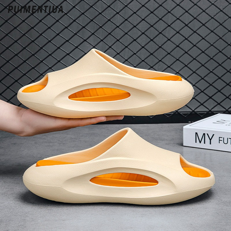 Лятно улично облекло Мъжки чехли 2023 г. Нови дамски домашни чехли Вътрешна баня Неплъзгащи се чехли за двойка Луксозни спортни сандали
