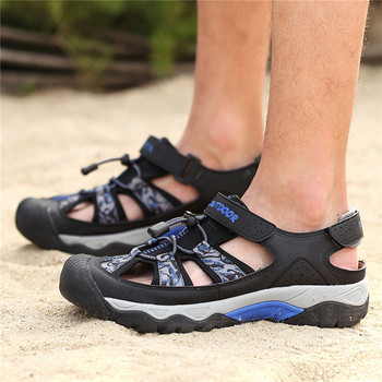 Κλασικά καλοκαιρινά ανδρικά σανδάλια μόδα Μεγάλο μέγεθος σανδάλια παραλίας Νέα αναπνεύσιμα casual flat σανδάλια Ανδρικά αντιολισθητικά παπούτσια