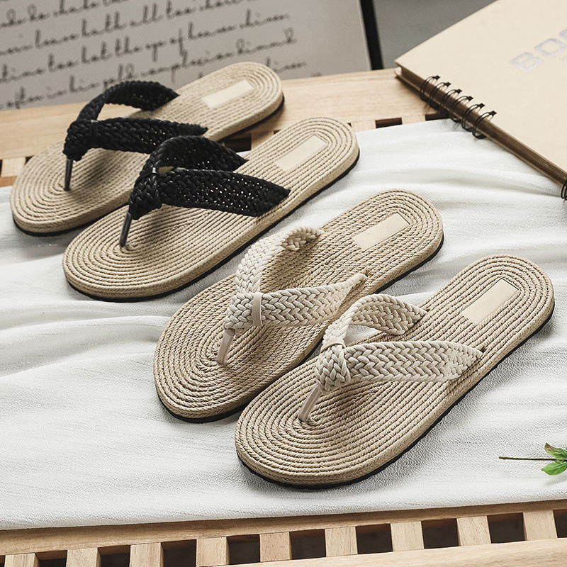 Γυναικεία σανδάλια 2022 Σαγιονάρες καλοκαιρινές παντόφλες παραλίας Λευκές σαγιονάρες ανοιχτές γυναικείες σαγιονάρες για εξωτερικούς χώρους Flat beach παπούτσια Slides άχυρο