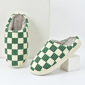 Nove zimske muške ženske papuče, tople plišane kućne ženske papuče, jesenske cipele za par, kućne ravne podnice, mekane vitke tobogane za spavaću sobu