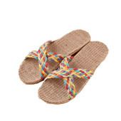 Suihyung Lanene papuče velike veličine za žene, muškarce, križni remen, ljetne kućne cipele za zatvorene, ženske ležerne sandale, japanke od lana