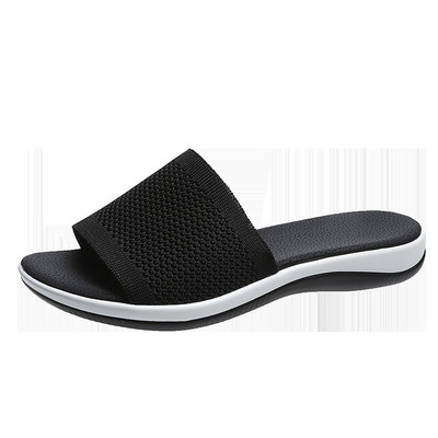 Vanjske papuče veće veličine Ženske nove ljetne 2022. Mrežaste ravne sandale s vještim kamenčićima Papuče s mekim dnom, ležerne sandale sa zatvorenim prstima