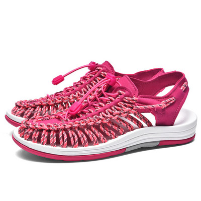 Vasariniai vyriški sandalai Madingi rankų darbo audimo dizaino paplūdimio basutės kvėpuojančios laisvalaikio plokščios basutės lauko poroms sandalai 48 dydis