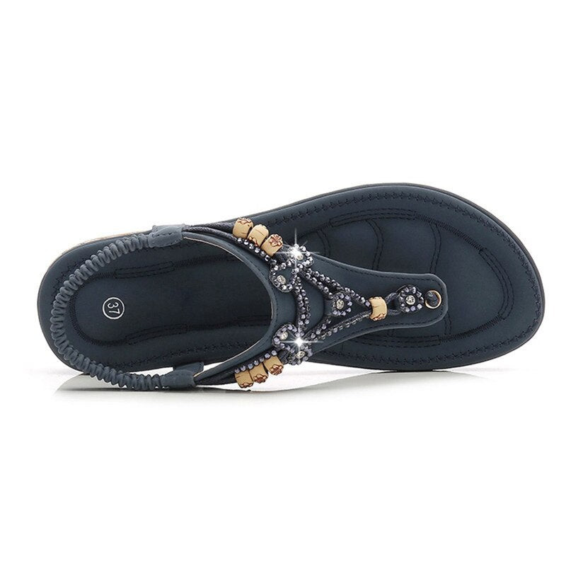 Ljetne ženske sandale 2022. Ravne cipele za slobodno vrijeme Sandalije s perlama Seksi japanke Ženske cipele 2022. Chaussure Femme