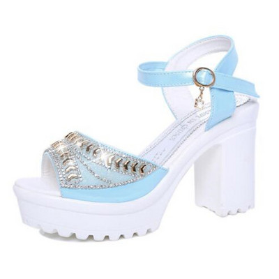 Ženske elegantne sandale na tanke cipele Cipele Ljetne cipele Sandale s platformom Romanske sandale s otvorenim prstima od kristala Sandali Donna Eleganti