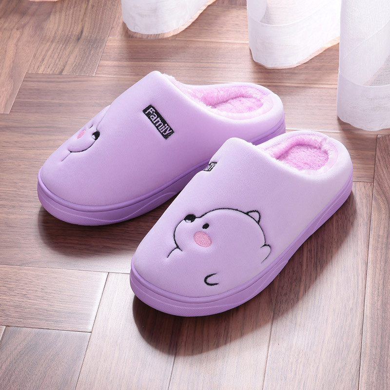 Crtani medvjed Ženske papuče Neklizajuće mekane zimske tople kućne papuče za par Opće papuče za muškarce Unutarnja spavaća soba Kućanske papuče