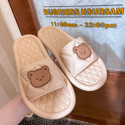 Papuci de vară, sandale, femei, bărbați, papuci de interior, anti-alunecare, moale, de uz casnic, cuplu, pantofi de desene animate, sandale de plajă, pantofi