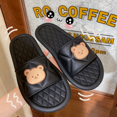 Papuci de vară, sandale, femei, bărbați, papuci de interior, anti-alunecare, moale, de uz casnic, cuplu, pantofi de desene animate, sandale de plajă, pantofi