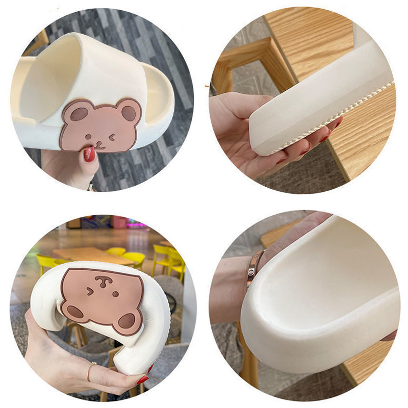 Papuci de vară, sandale, femei, bărbați, papuci de interior, anti-alunecare, moale, de uz casnic, cuplu, pantofi de desene animate, sandale de plajă, pantofi