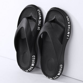 Мъжки джапанки Модни летни 2023 г. Мъжки сандали Външни меки летни чехли Дебели плажни сандали Вътрешни неплъзгащи се мъжки чехли