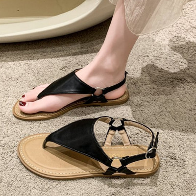 Női szandálok Retro Gladiator szabadidő alacsony sarkú irodai női cipők Női nyári divat Egyszerű szandálok felpattintható lábbal