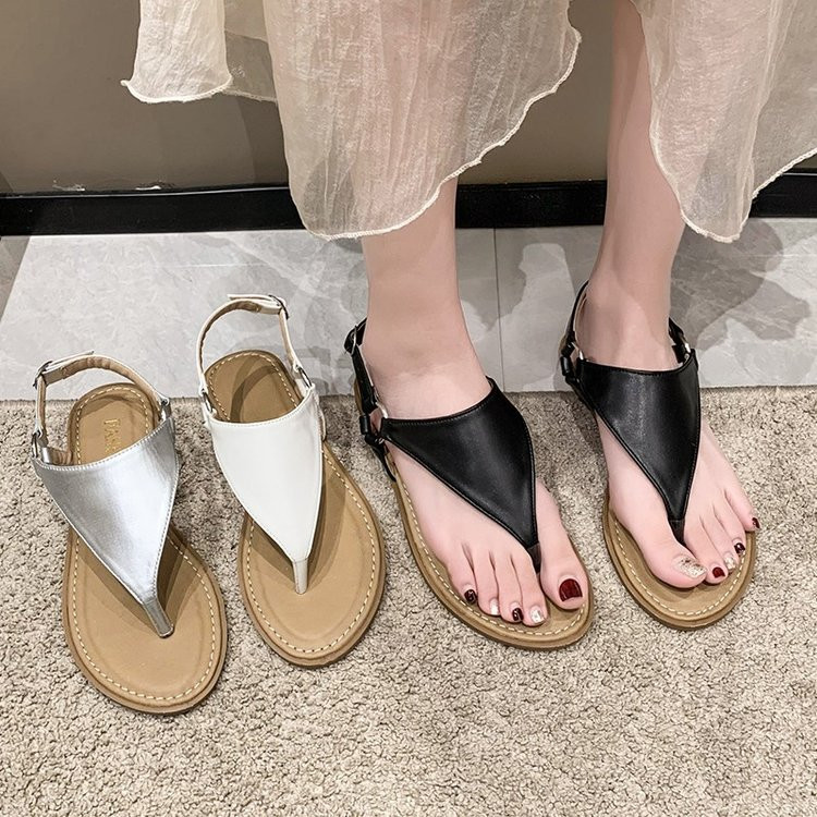 Női szandálok Retro Gladiator szabadidő alacsony sarkú irodai női cipők Női nyári divat Egyszerű szandálok felpattintható lábbal