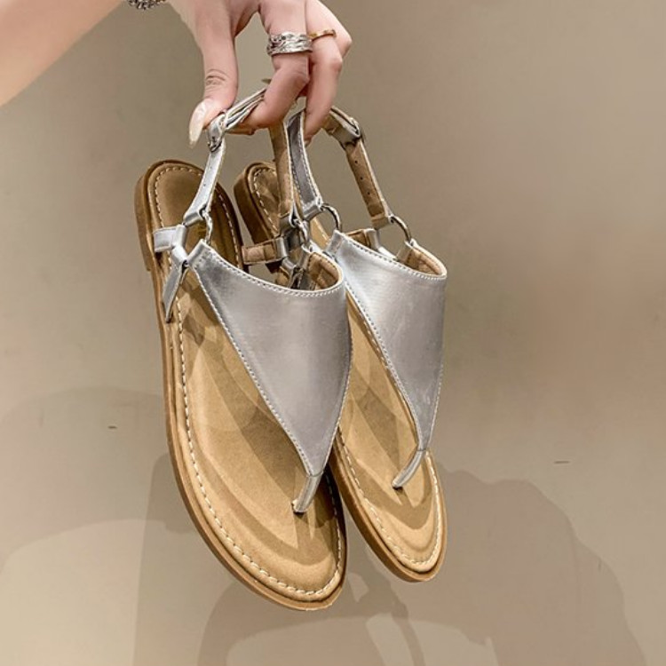 Női szandálok Retro Gladiator szabadidő alacsony sarkú irodai női cipők Női nyári divat Egyszerű szandálok felpattintható lábbal