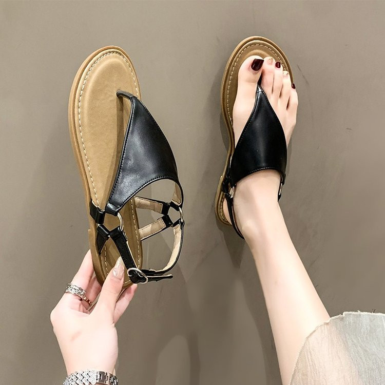 Női szandálok Retro Gladiator szabadidő alacsony sarkú irodai női cipők Női nyári divat Egyszerű szandálok felpattintható lábbal