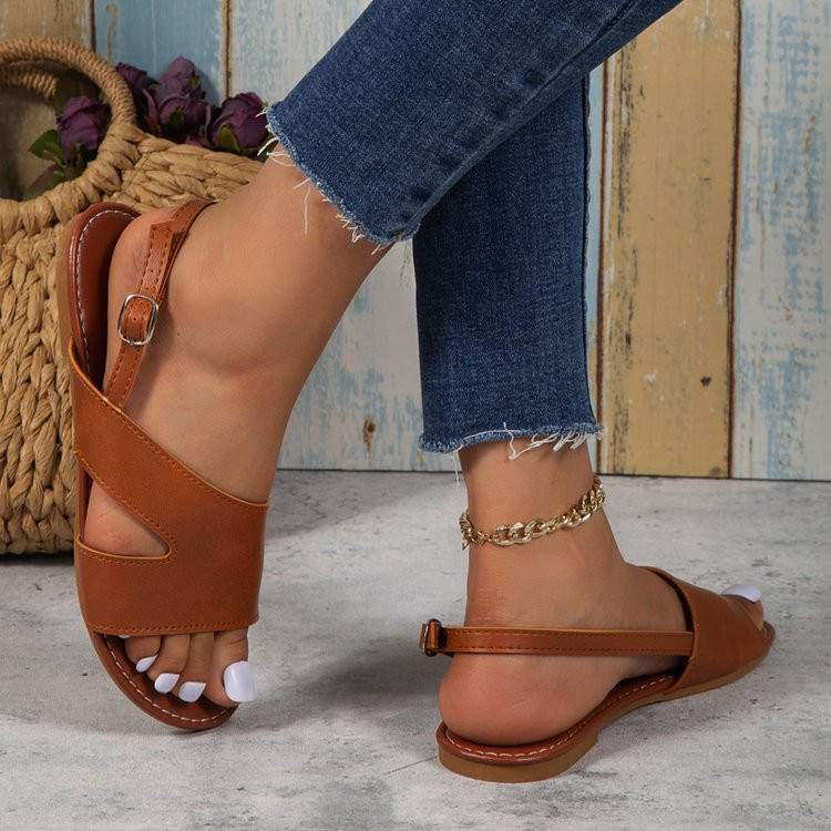 2023 Summer New Sandals Γυναικεία Flat Casual Παπούτσια Γυναικεία Μόδα Άνετα Εξωτερικά Απλά Άνετα Γυναικεία Παπούτσια