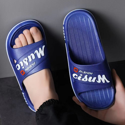 Nyári Férfi Nyílt Orrú Egy szós Papucs Puha Alsó csúszásmentes Szagtalanítás Otthoni Alkalmi papucsok Nagy méretű Fürdőszobapapucsok