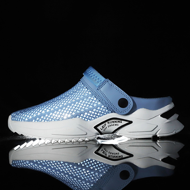 2022 Muškarci Žene Ljetne sandale Mrežaste mazge Prozračne podstavljene japanke Cipele Čvrste ravne papuče za kupanje Vanjske muške papuče