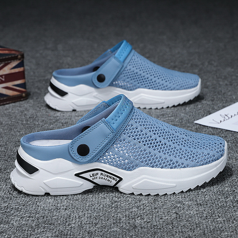 2022 Muškarci Žene Ljetne sandale Mrežaste mazge Prozračne podstavljene japanke Cipele Čvrste ravne papuče za kupanje Vanjske muške papuče