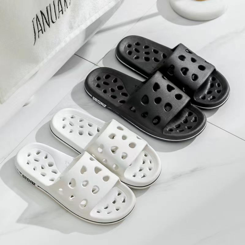 Летни мъжки каузални еднословни издълбани чехли с меко дъно, неплъзгащи се домашни ежедневни чехли, бързо съхнещи чехли за баня