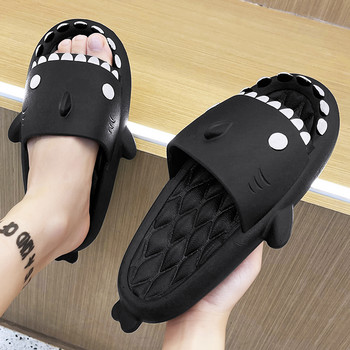 2023 Summer Shark Slippers Мъжки модни чехли Едноцветни ежедневни домашни обувки Eva Нехлъзгащи се обувки Дамски плажни Shark Slides